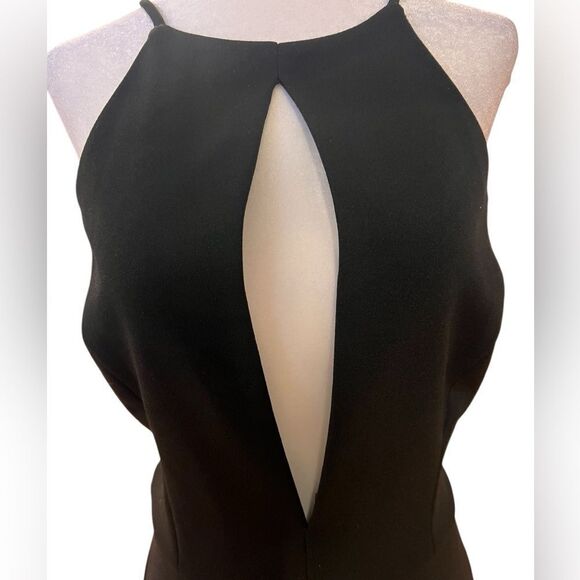 NWOT Jay Godfrey black cutout halter gown in black size 10 with front sl… - Picture 8 of 13